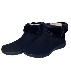 Skechers BOBS 14799 Keepsakes Ice Angel Black Faux Fur Ankle Boots